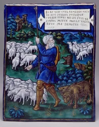 Plaque représentant le mauvais berger, 1537